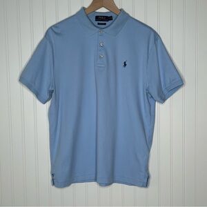 Polo by Ralph Lauren Men's Light Blue Polo Shirt 100% Cotton Size Large